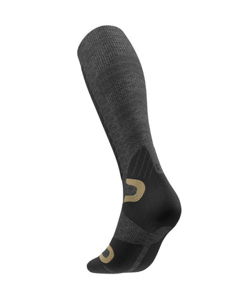 Ski Alpine Compression Socks, High Cut,Grey